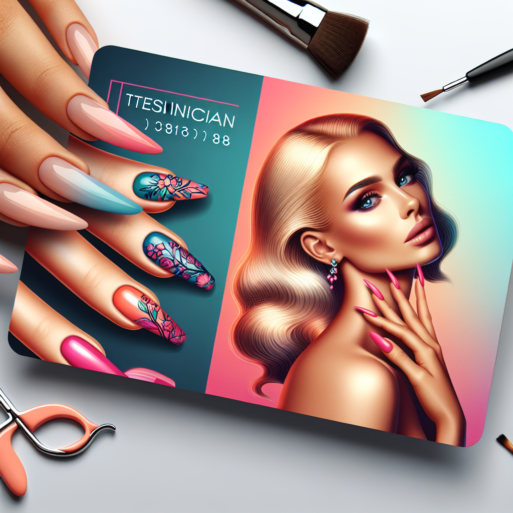 Nail Business Cards, Nail Technician Business Cards, Business Cards for Nails, Nail Service Business Cards