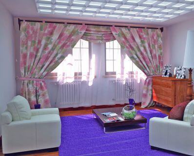 3D visualization of the bedroom's interior in a modern style