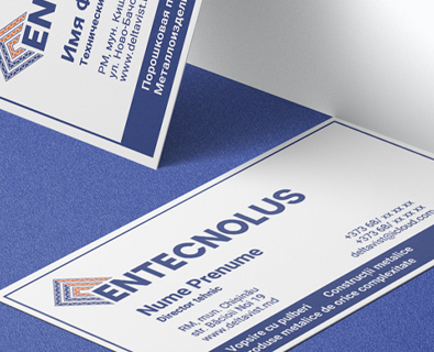 Business card design for Entecnolus company