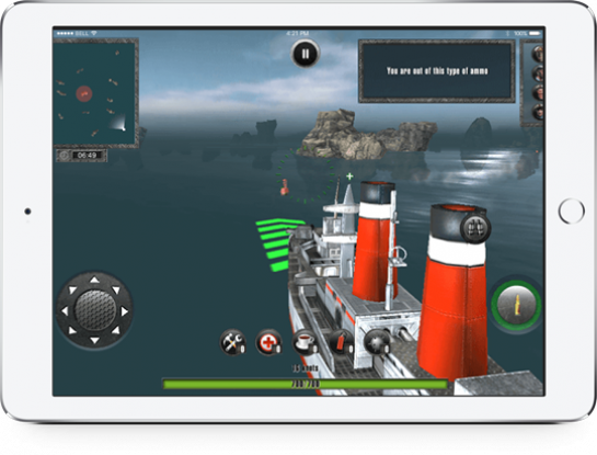 The game BattleShips developed by Studio Webmaster
