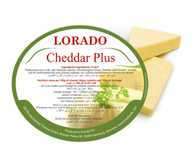 Eticheta pentru cașcaval "Chedder Plus" Eticheta pentru cașcaval "Chedder Plus"