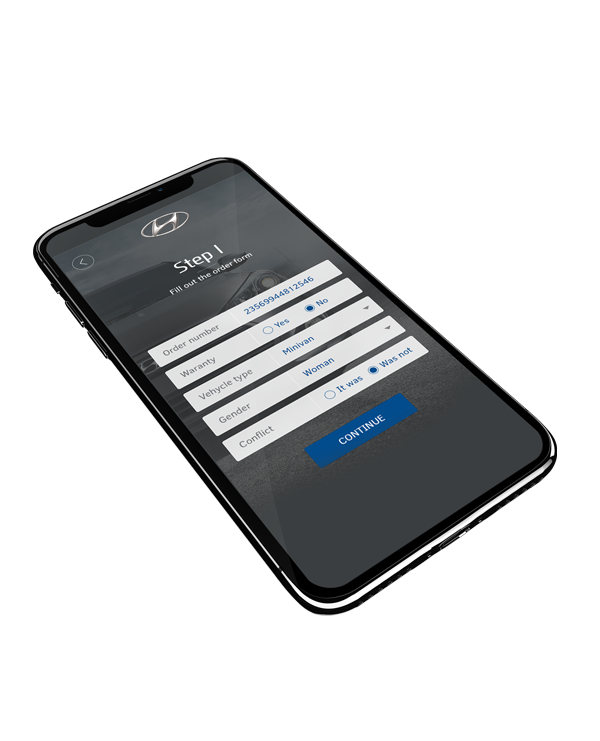 Aplicația mobilă Hyundai Testing compania oficială Hyundai de Studio Webmaster