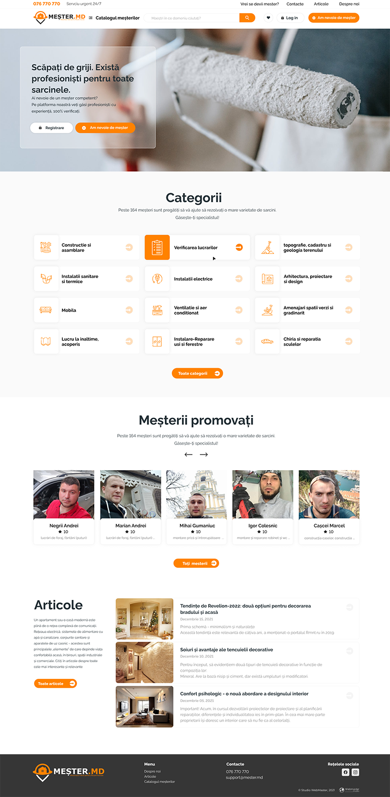 Создание сайта в Молдове, качественная разработка сайтов