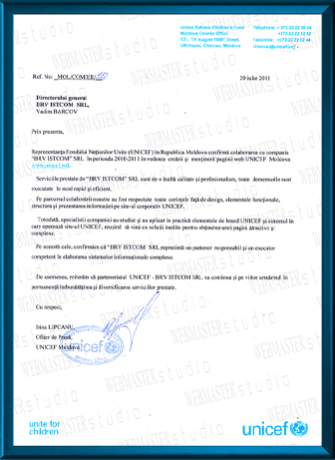 «UNICEF Moldova» SRL 