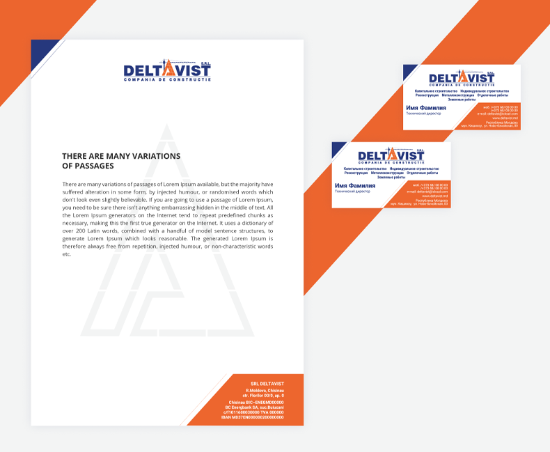 Создание элементов фирменного стиля для компании Deltavist