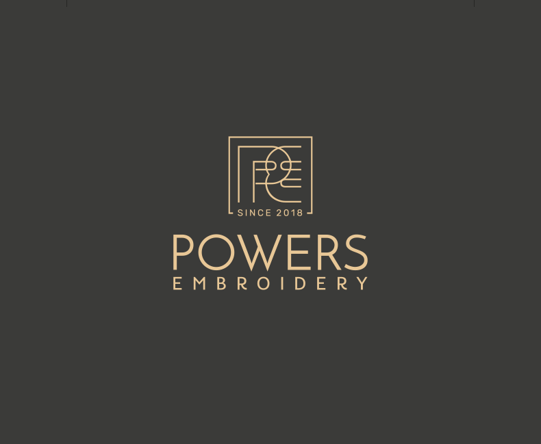 Development of a unique logo for the company Powers Embroidery