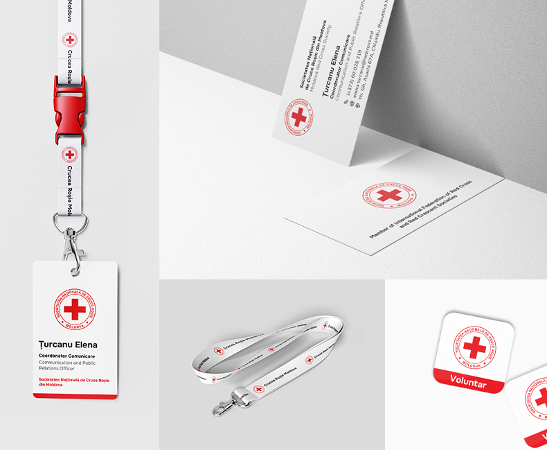 Creation of corporate identity elements for Moldova Red Cross Society