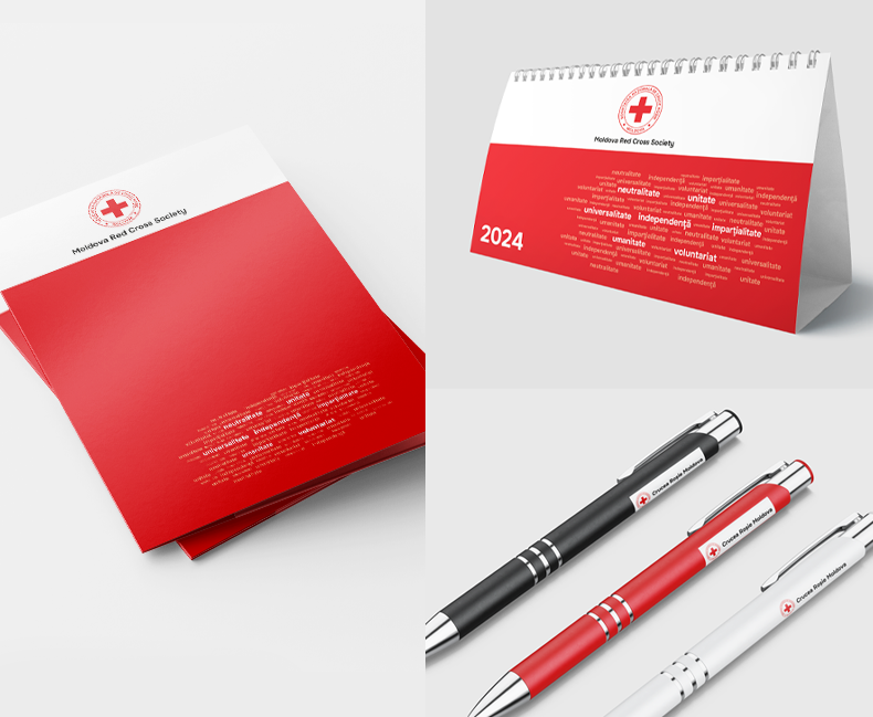 Creation of corporate identity elements for Moldova Red Cross Society