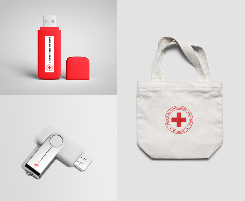 Creation of corporate identity elements for Moldova Red Cross Society
