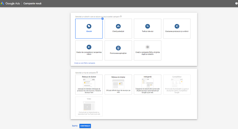 Alegerea companiei în anunțurile Google